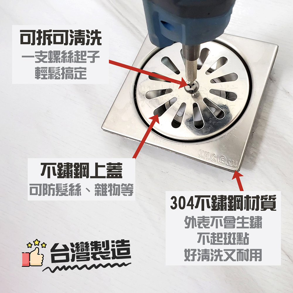 台製304方形排水孔蓋A款賣場(落水孔蓋方形排水孔蓋落水頭地排 台製304方形排水孔蓋A款賣場(落水孔蓋方形排水孔蓋落水頭地排