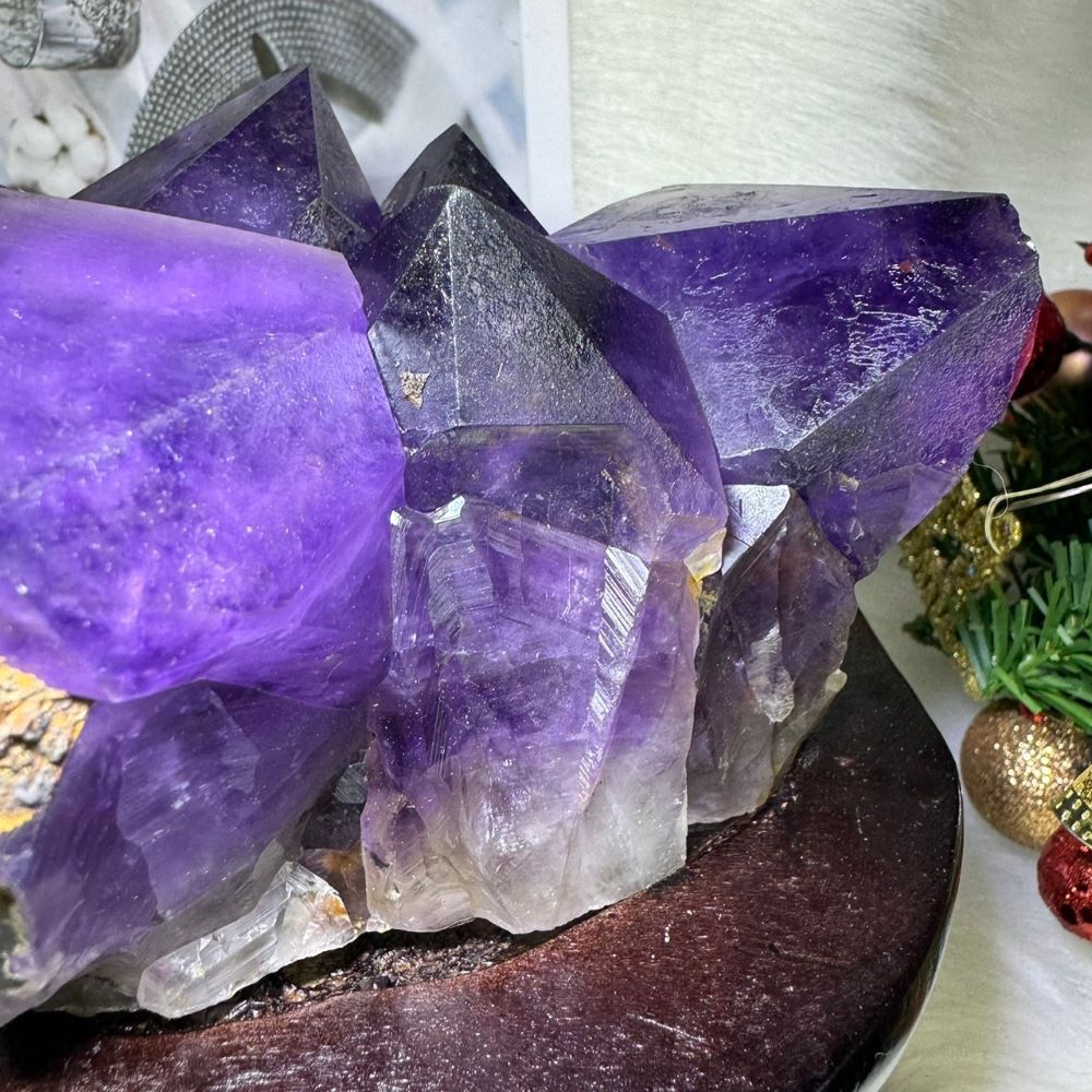 千奇國際精品】頂級玻利維亞骨幹紫水晶8號1712公克❤️( 天然紫水晶