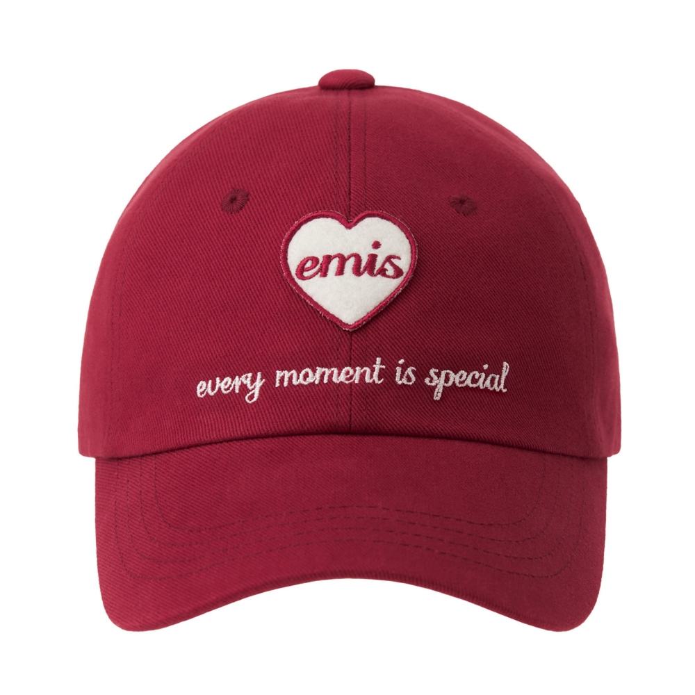 emis】現貨+預購韓國emis HEART WAPPEN BALL CAP 韓製愛心刺繡