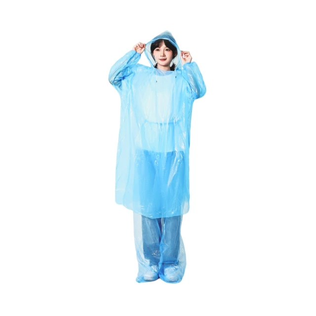 【小宅收納】兩件式 輕便雨衣雨褲組包腳雨褲 雨衣 雨褲 一次性 防水鞋套 防水褲 防雨褲 包腳褲