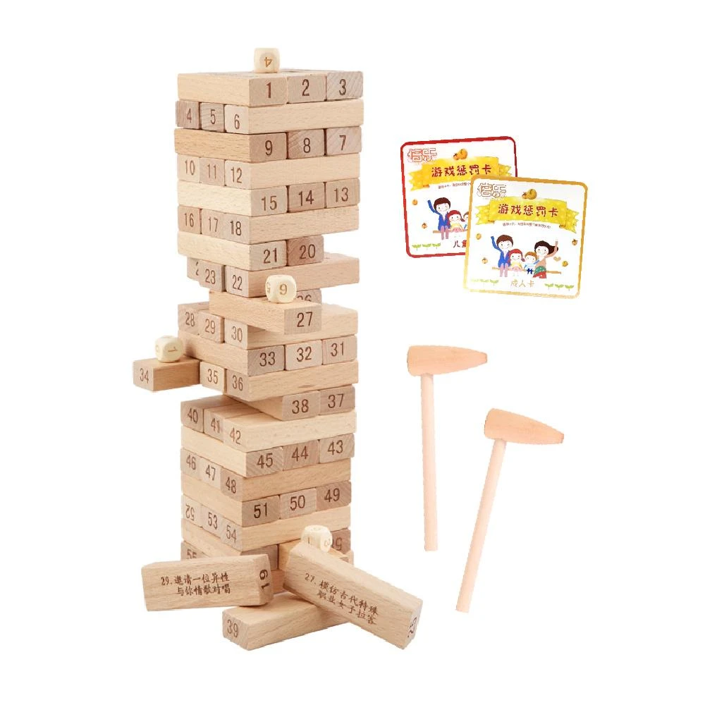 【Finger Pop 指選好物】真心話疊疊樂益智遊戲 兒童抽積木條 疊疊樂玩具 益智真心話大冒險 懲罰桌遊