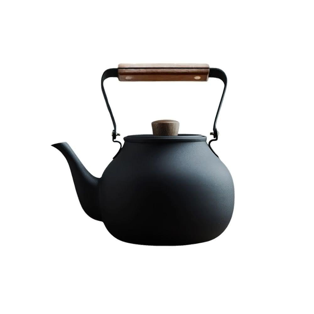 廚Fun】CHA-6 宮崎日本18-8急須茶壺(不鏽鋼茶壺茶壺日本茶壺黑色茶壺木