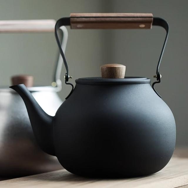 廚Fun】CHA-6 宮崎日本18-8急須茶壺(不鏽鋼茶壺茶壺日本茶壺黑色