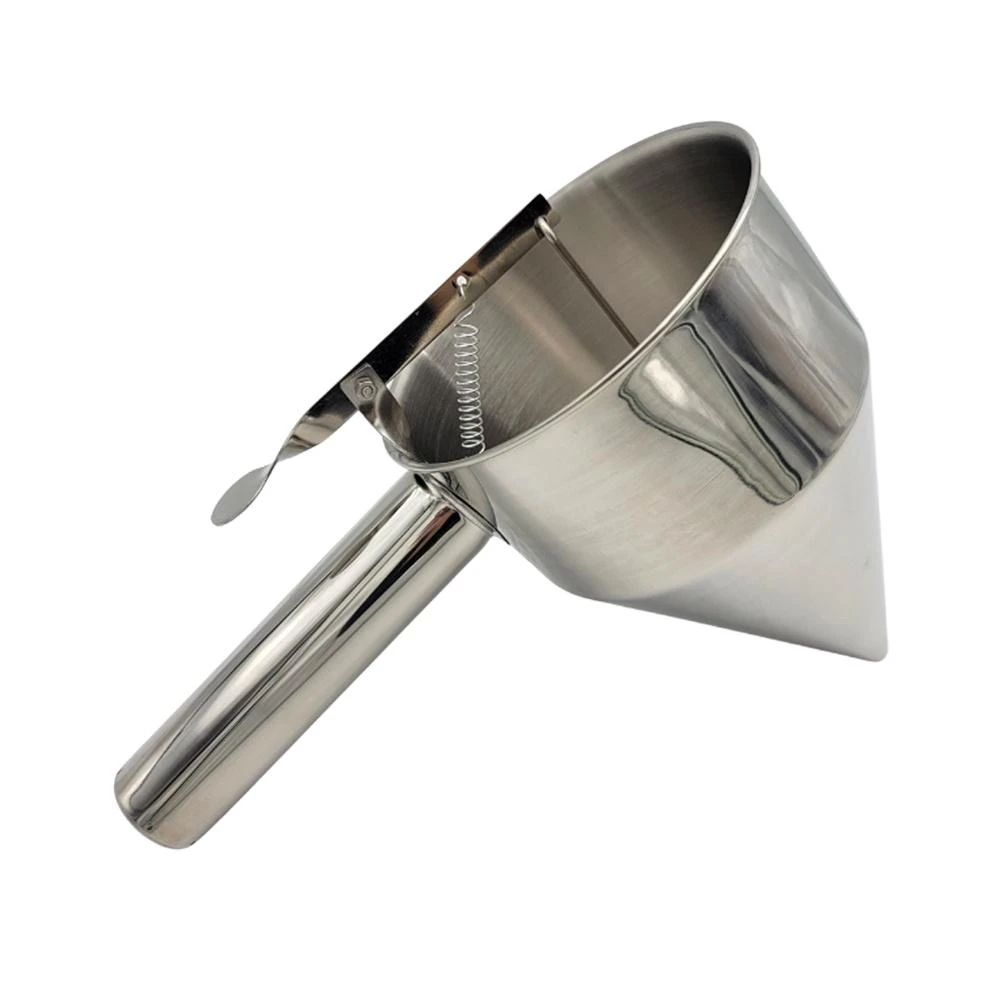 【廚Fun】按壓式粉漿壺(按壓式粉漿壺 按壓壺 給漿器 麵糊器 麵糊分配器 定量器 章魚燒漏斗 粉漿壺 錐形漏斗 按壓麵糊漏斗 Z999)