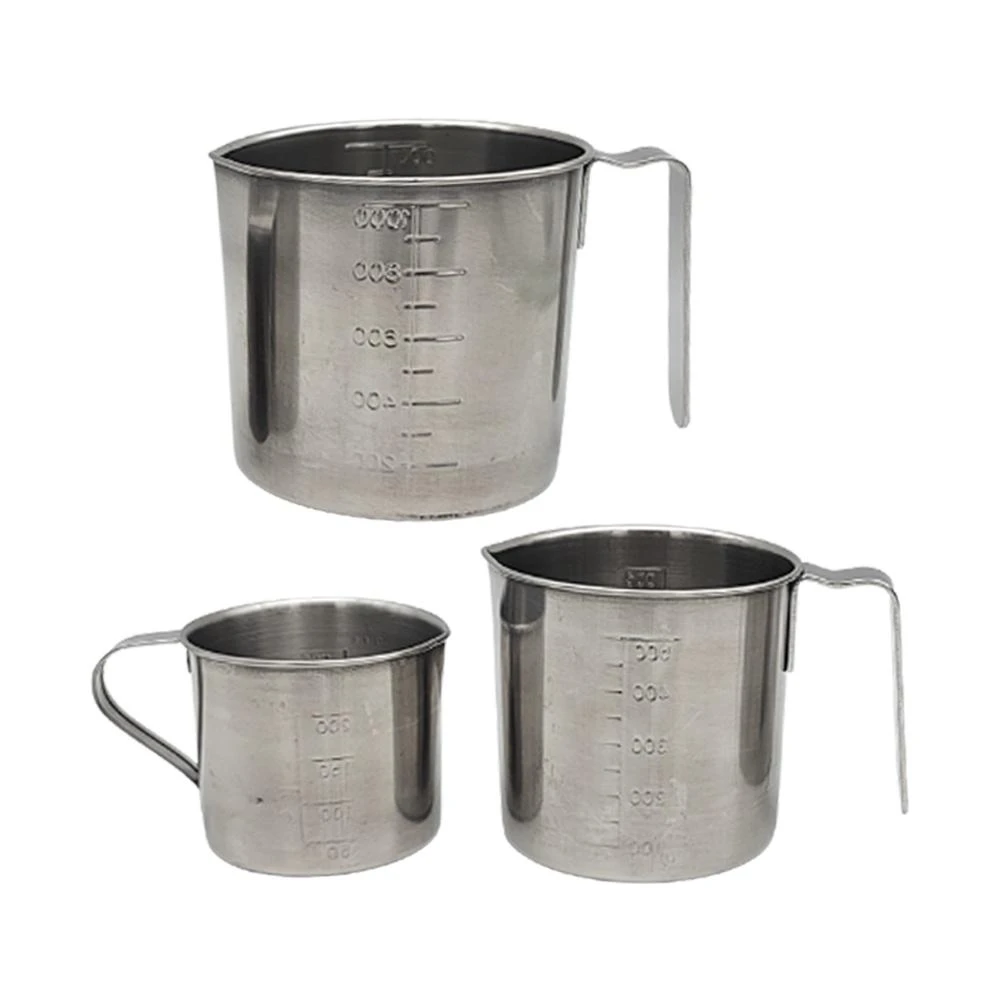 【廚Fun】304量杯 量杯 不銹鋼量杯 刻度杯 計量杯 刻度不鏽鋼量杯 尖嘴量杯 量米杯 寬口量杯 料理用量杯 304不鏽鋼量杯