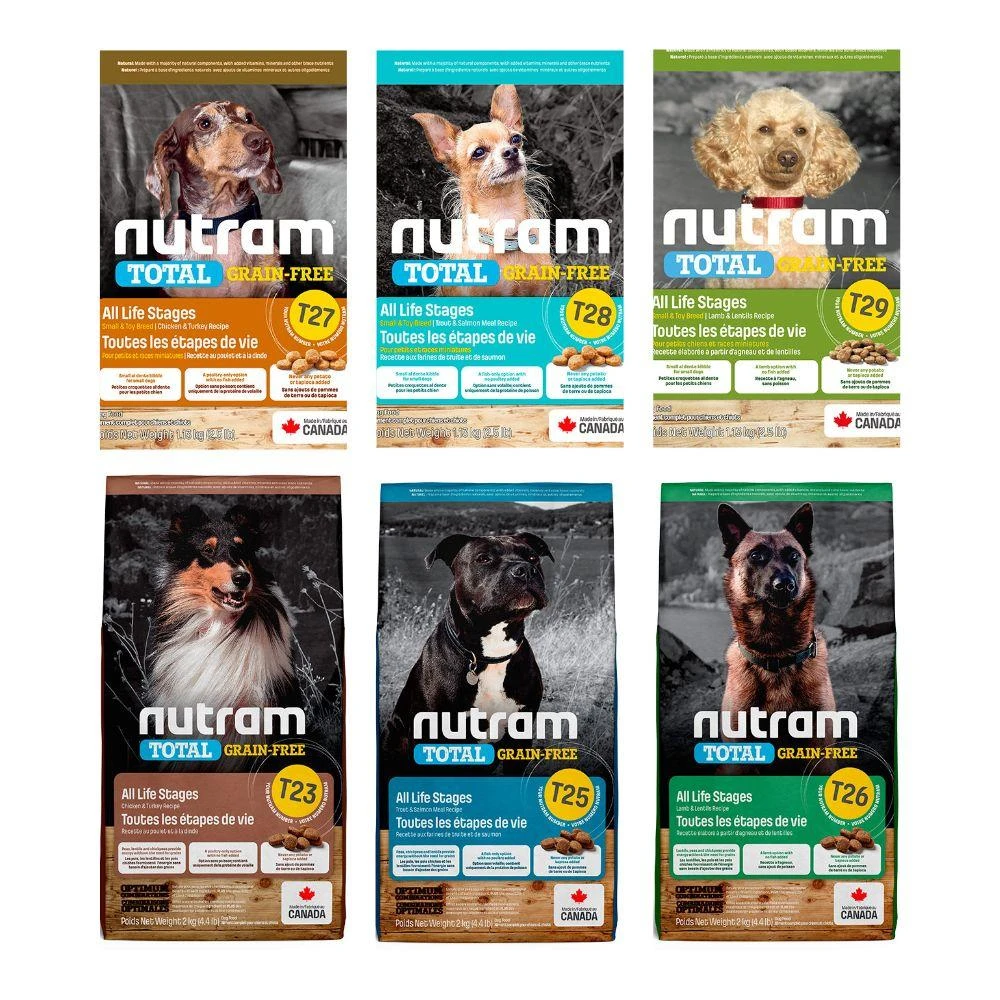 【Nutram 紐頓】T無穀全能系列-2kg（4.4lb）（T23／T25／T26／T27／T28／T29）犬糧