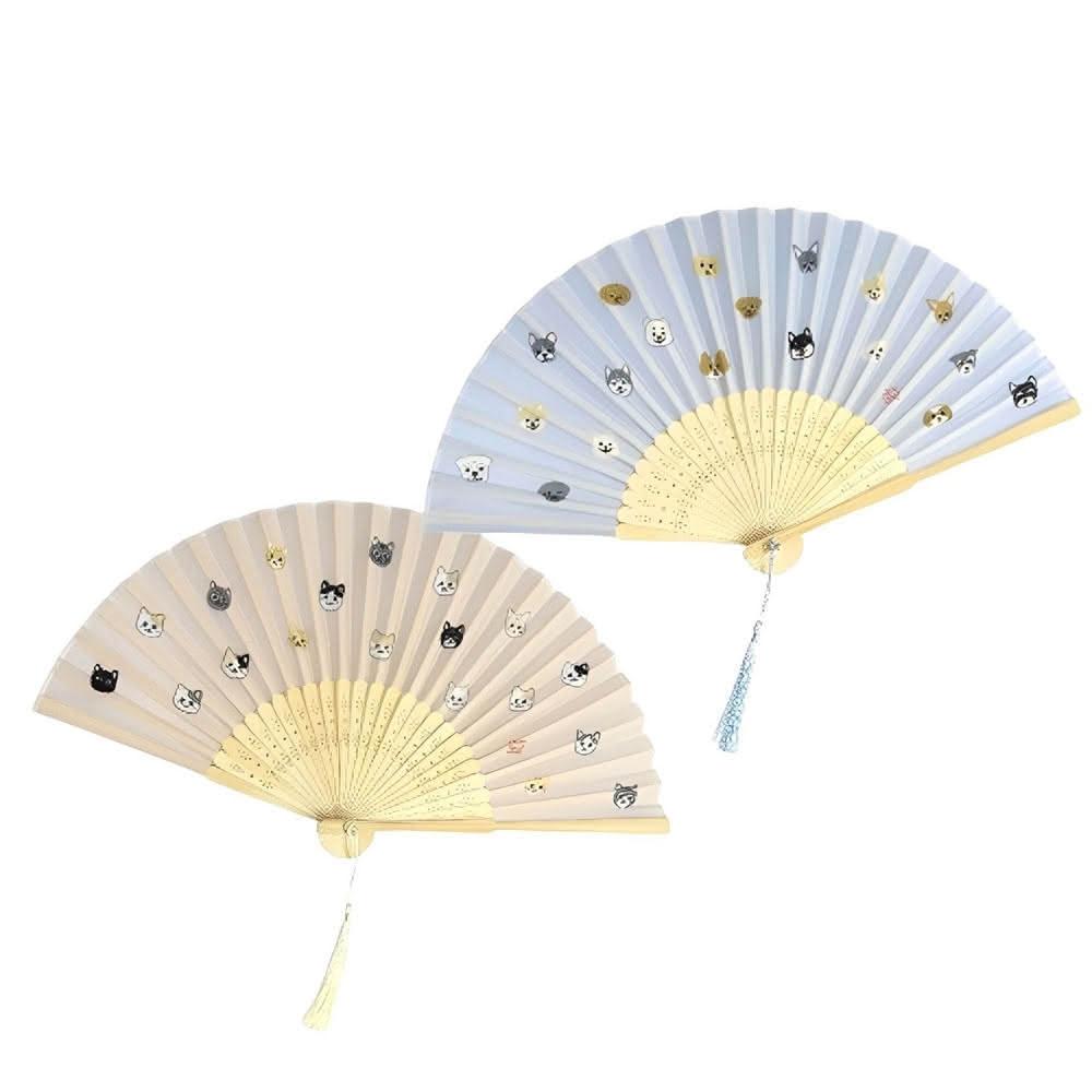 日本直送 佐倉小舖 日式扇子 竹扇 手扇 折疊扇 花扇 便攜 動物 貓咪 狗狗 折扇 口袋扇 摺扇 扇子 柴犬 三花貓