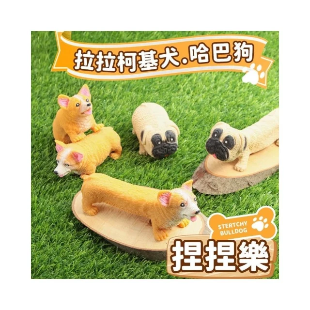 拉拉柯基犬 拉拉哈巴狗 /一個入 柯基 捏捏樂 解壓玩具 舒壓玩具 舒壓捏捏樂 舒壓小物 -阡