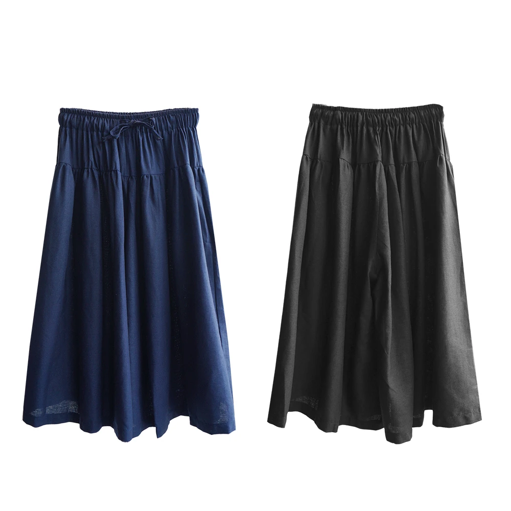 【雙套】海棠微雨6完結篇➕5搖搖樂豪華特典磨特典1.6m大掛佈特典のみH107 Twinkle Lady 崔可小姐】棉麻文藝風寬鬆七分休閒褲大擺褲褲裙