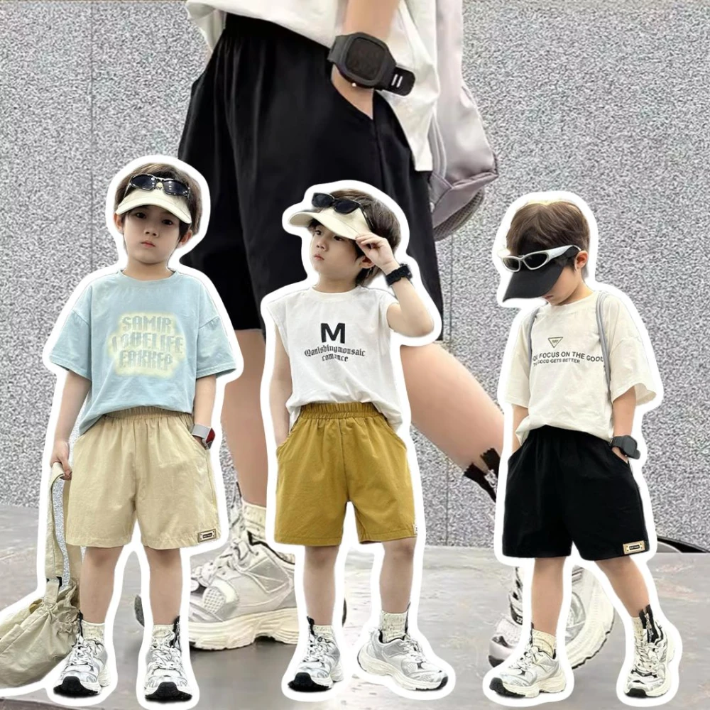 【Arbea】夏季兒童短褲新款純棉外穿短褲休閒寬鬆五分褲男女童褲子薄款 C1092