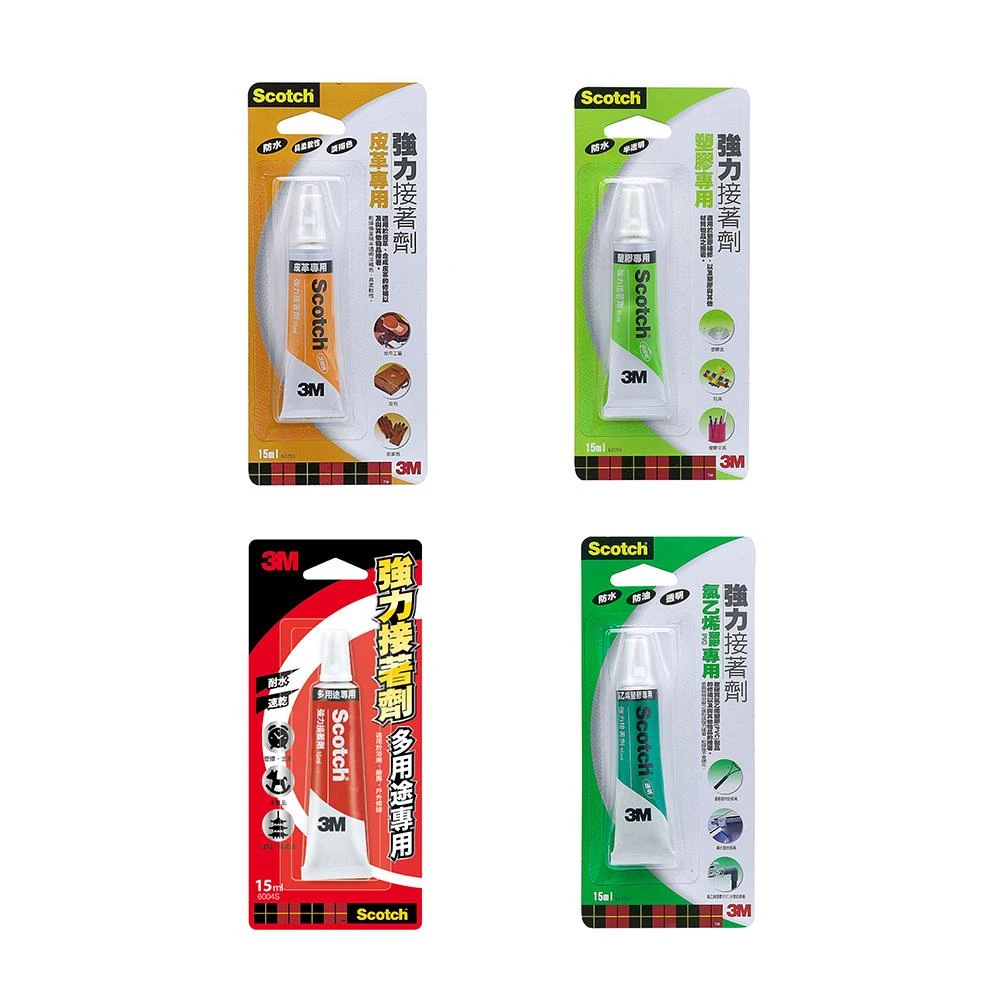 【3M】-慢慢買百貨-強力膠-6004S 多用途/6025S 皮革/6225S 塑膠/6625S 木質 15ml