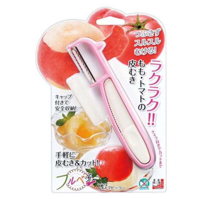 【下村工業】薄皮削刀 水蜜桃 番茄 軟皮薄皮水果削皮刀 直式薄皮水果刨刀 不鏽鋼