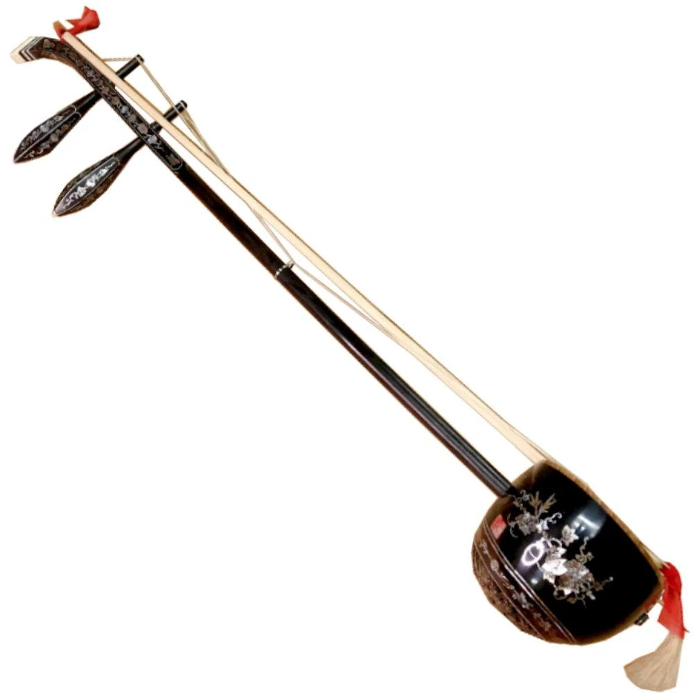 二胡 網音樂城 椰胡 全貝雕 黑檀 烏木 演奏級 中音 殼仔弦 椰殼胡 (附贈 琴盒 )