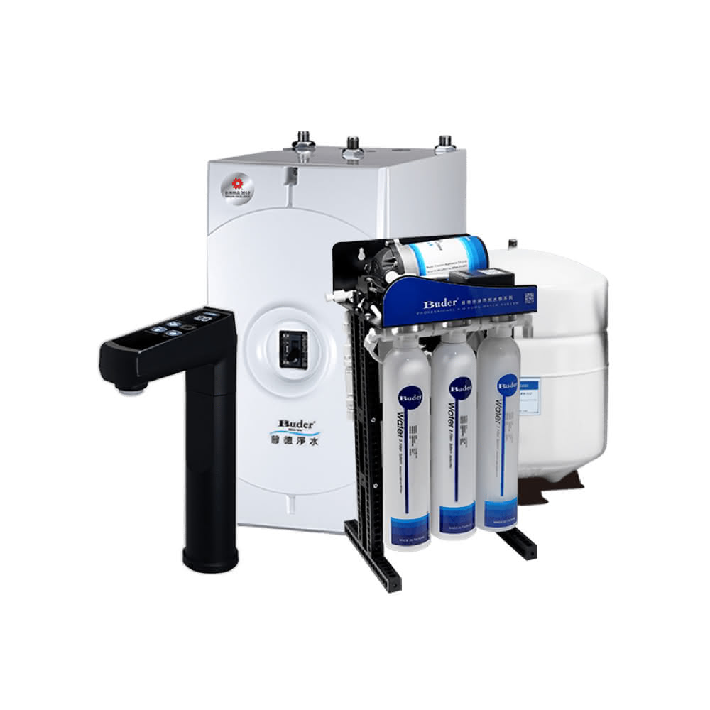 【Buder 普德】BD-3004NHB  廚下型冷熱觸控飲水機 搭配 RO-2604 五道RO逆滲透純水機省錢王-專業快速安裝