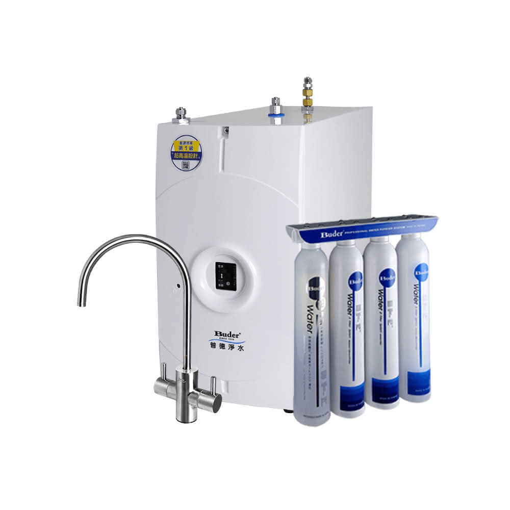 【Buder 普德】BD-3006A 廚下型冷水煮沸飲水機 搭配 DC-1604 四道生飲淨水器省錢王-專業快速安裝
