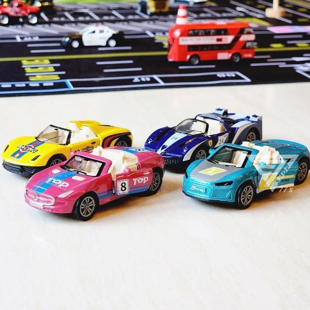 1:46 可開門敞篷合金賽車模型車』超跑模型小汽車玩具車合金賽車