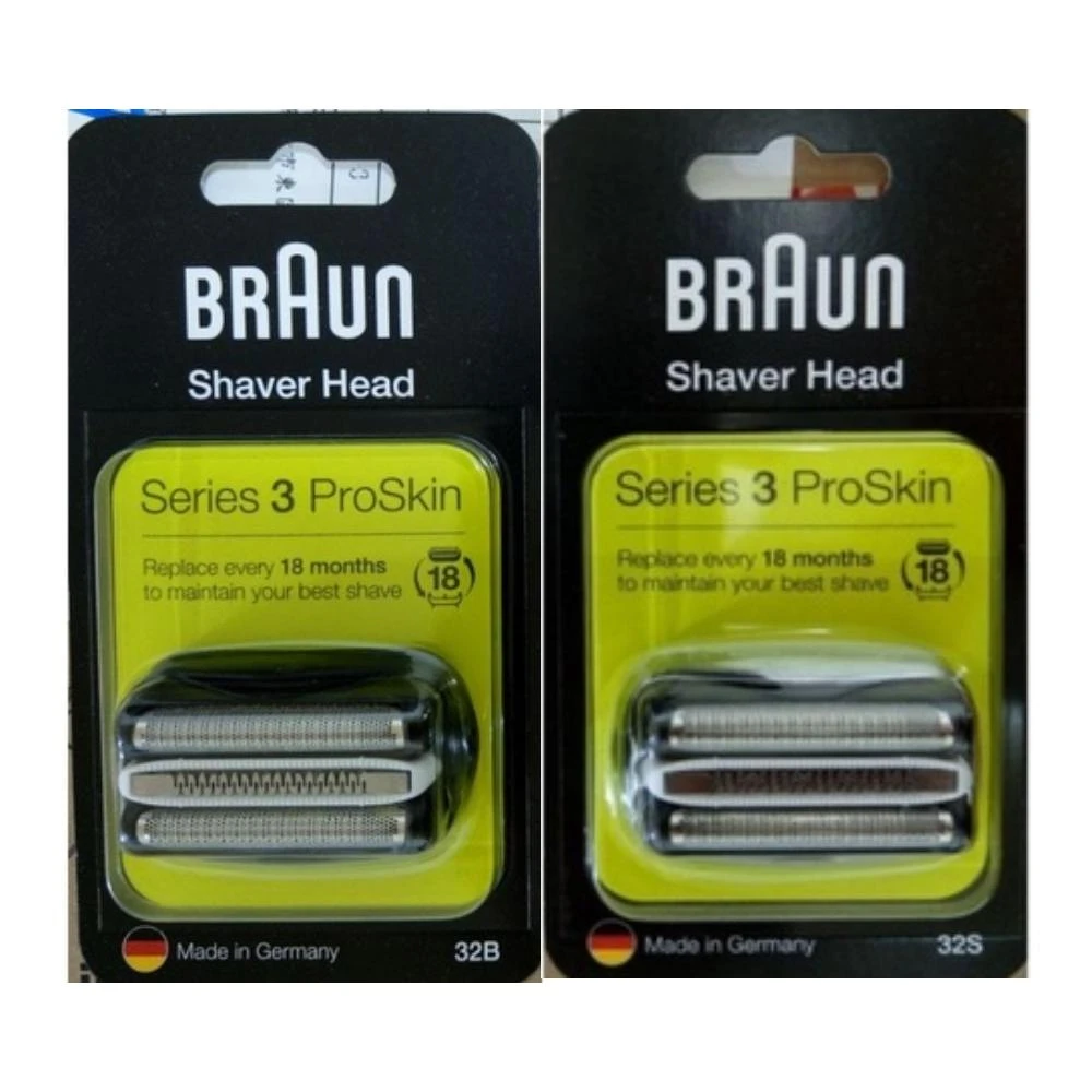 【BRAUN 百靈】德國正品 BRAUN 百靈 電動刮鬍刀頭組 32B 32S S3 3090 3080(平行輸入)