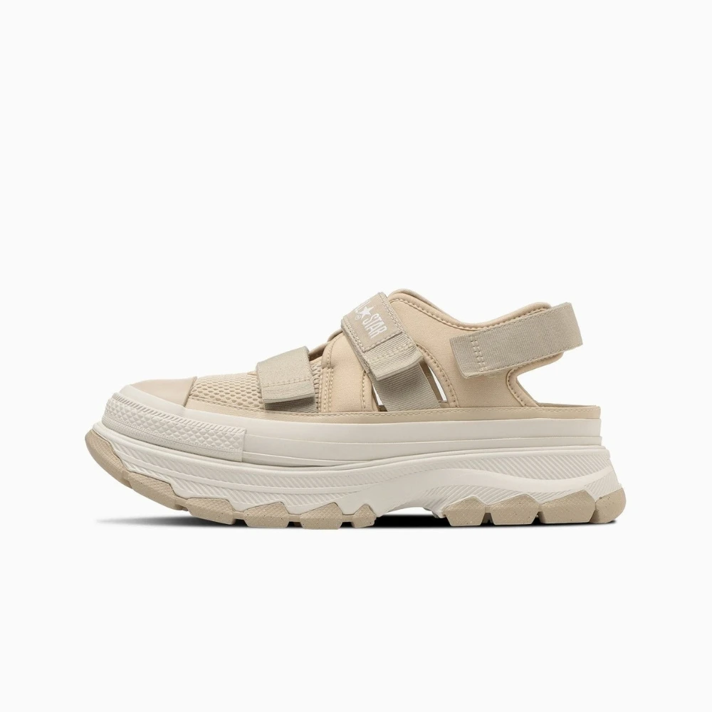 【CONVERSE】預購 日本限定 Converse ALL STAR Ⓡ TREKWAVE SANDAL 低筒涼鞋 鋸齒厚底 淡奶茶