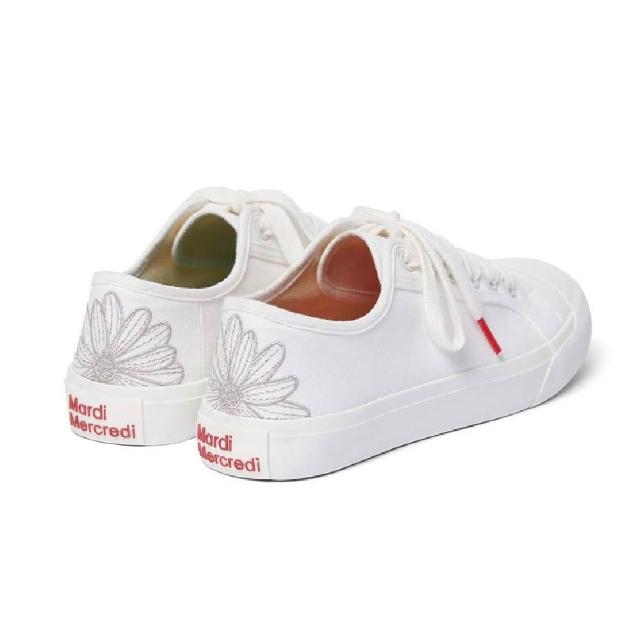 MARDI MERCREDI】預購ECLORE SNEAKERS 花朵法式帆布鞋象牙白