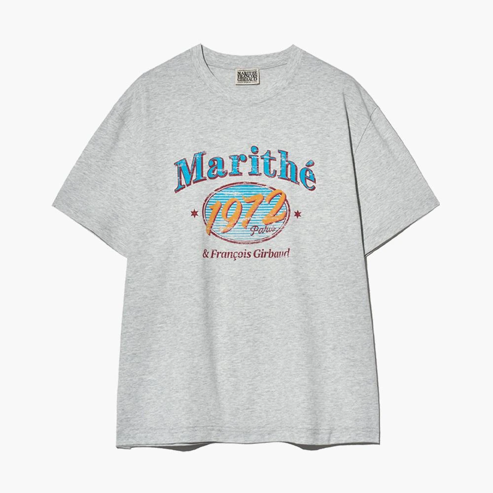 ★Marithe + Francois Girbaud★ W BASIC CROP TEE light heathe MARITHE】関税込☆W CLASSIC LOGO CROP TEE / 0MG22STS123