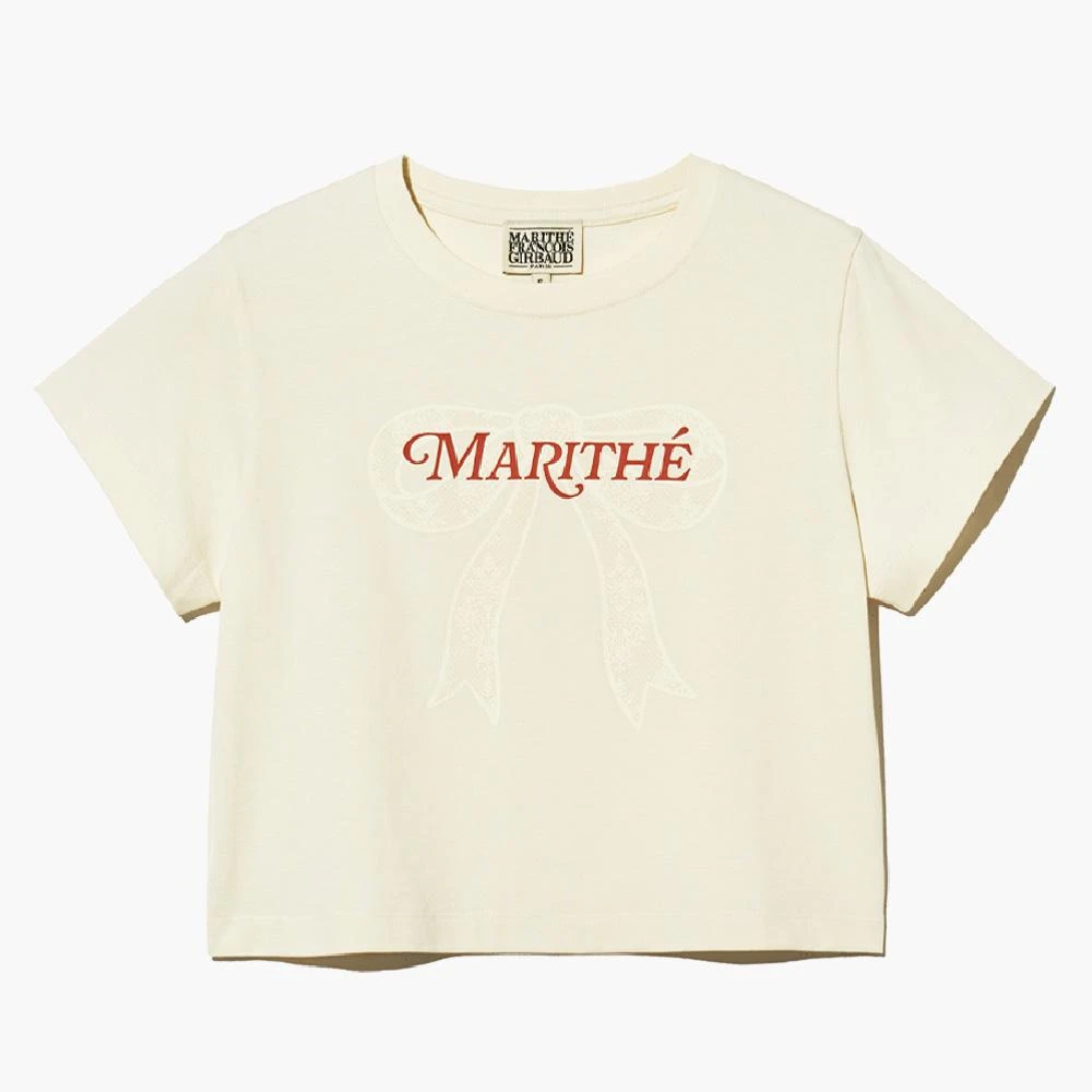 ★Marithe + Francois Girbaud★ W HEART WAPPEN CROP RINGER TE MARITHE FRANCOIS GIRBAUD】預購韓國MARITHE W HEART WAPPEN