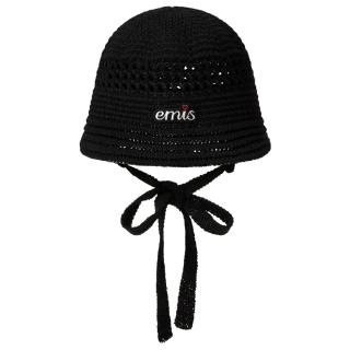 ハット [EMIS] 25HS HEART LETTERING LOGO BONNET HEART LETTERING LOGO BONNET-BLACK - EMIS