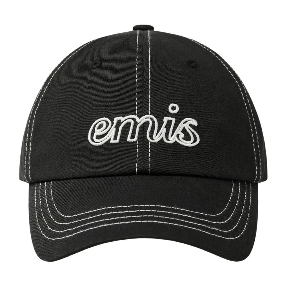 ★emis☆LETTERING LOGO WHITE STITCH BALL CAP emis】預購LETTERING LOGO WHITE STITCH BALL CAP 白色車線字母