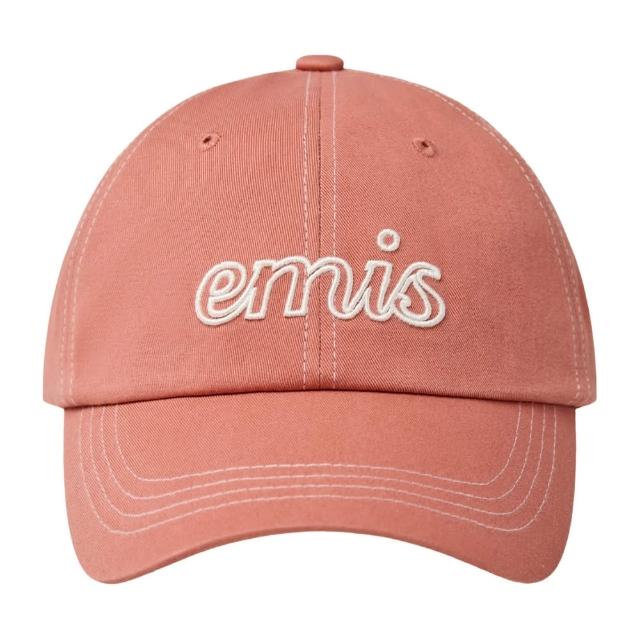 ◆EMIS◆ LETTERING LOGO WHITE STITCH BALL CAPPINK m1037_1477 韓國EMIS LETTERING LOGO WHITE STITCH BALL CAP