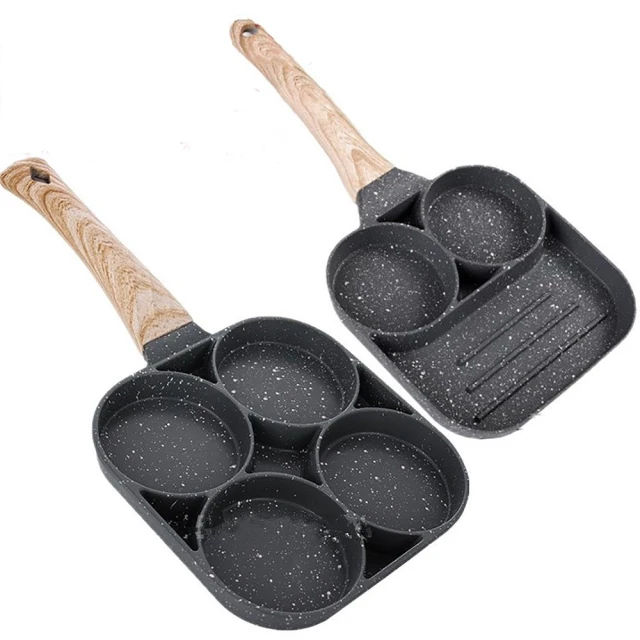 麥飯石煎蛋鍋 輕量新款 煎蛋神器 四格兩格 煎蛋模具 煎蛋器 四孔煎蛋鍋 煎蛋不沾鍋 煎蛋鍋 AAA7040