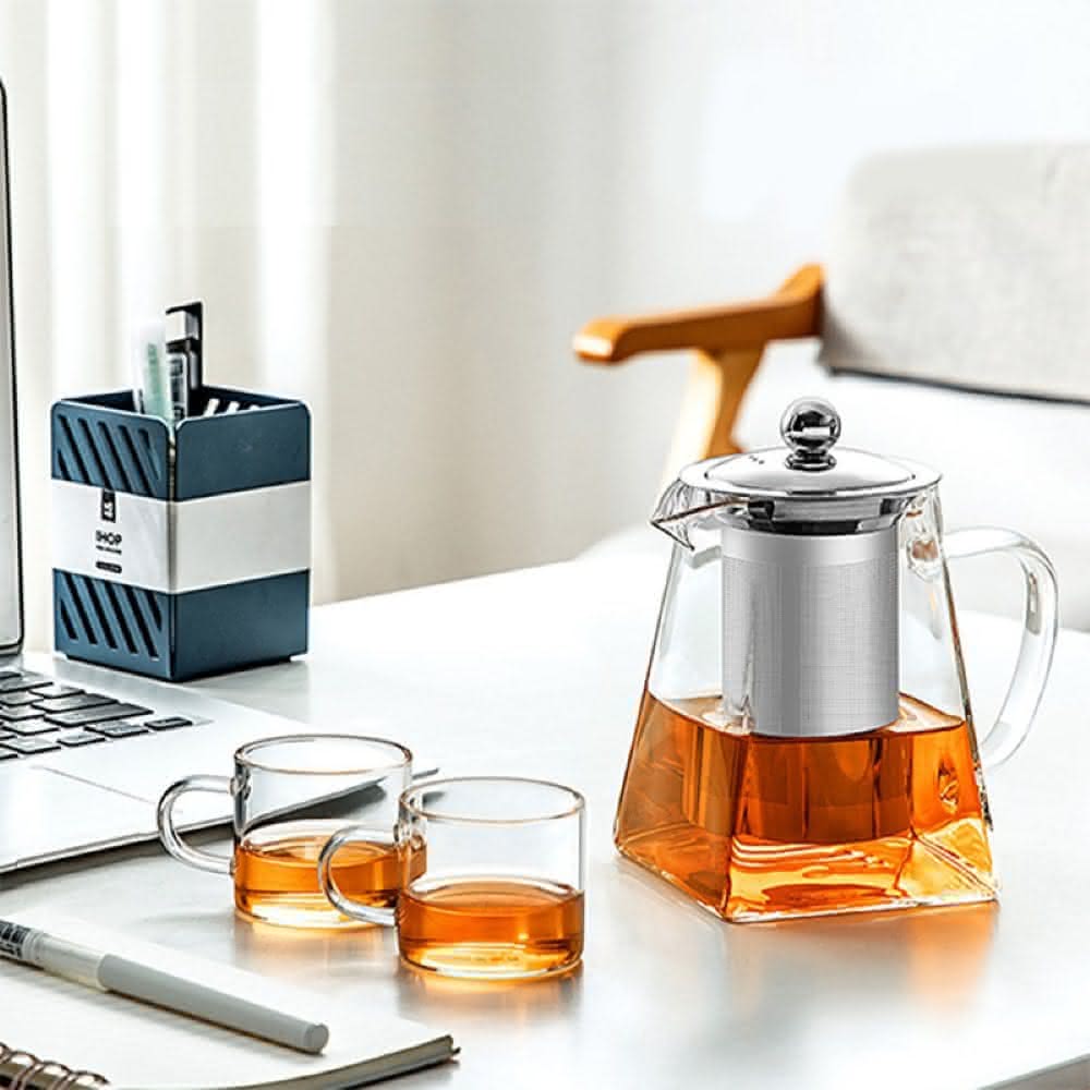 茶壺 紫砂茶壺高四方壺– 雙魚茶館