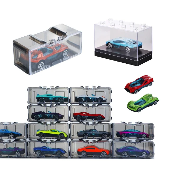 【JOEKI】1:64 模型車展示盒-卡榫強化款小汽車展示盒 展示盒 收納盒 模型車收納盒 風火輪小汽車 公仔模型展示盒