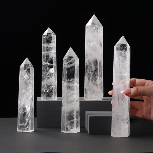 Paiya 派亞】水晶柱18-20cm白水晶單尖六棱柱水晶原石能量柱擺件送禮