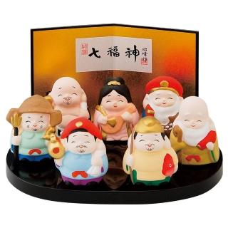 日本製開運七福神陶器吉祥緣起物擺飾mn274
