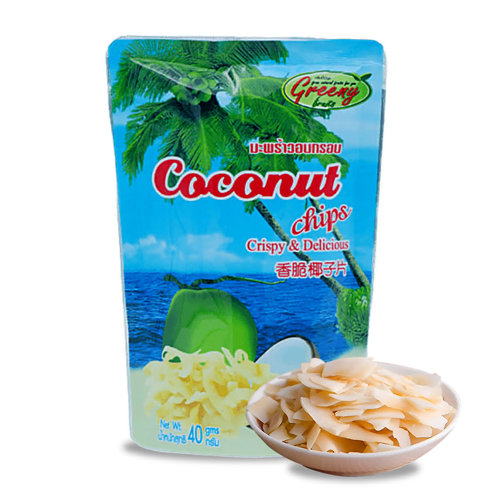 greeny】蘇美島椰子脆片40公克(泰國椰子片)