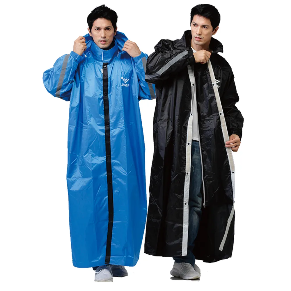 【JUMP】樂扣 三重防水/內斜高反光風雨衣