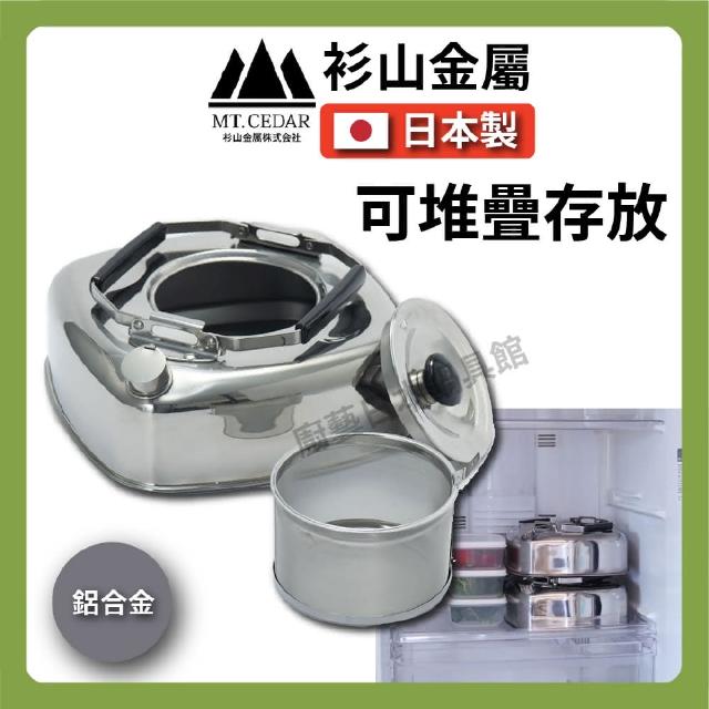 茶壺2 杉山金屬】2.8L 不鏽鋼方型茶壺｜附濾網(可推疊水壺)