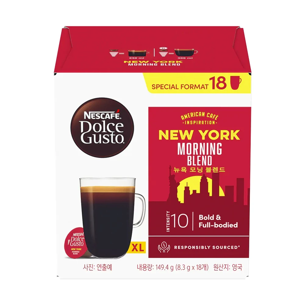 【NESCAFE Dolce Gusto】紐約晨光濃烈美式咖啡膠囊 18顆 多趣酷思 雀巢咖啡膠囊咖啡