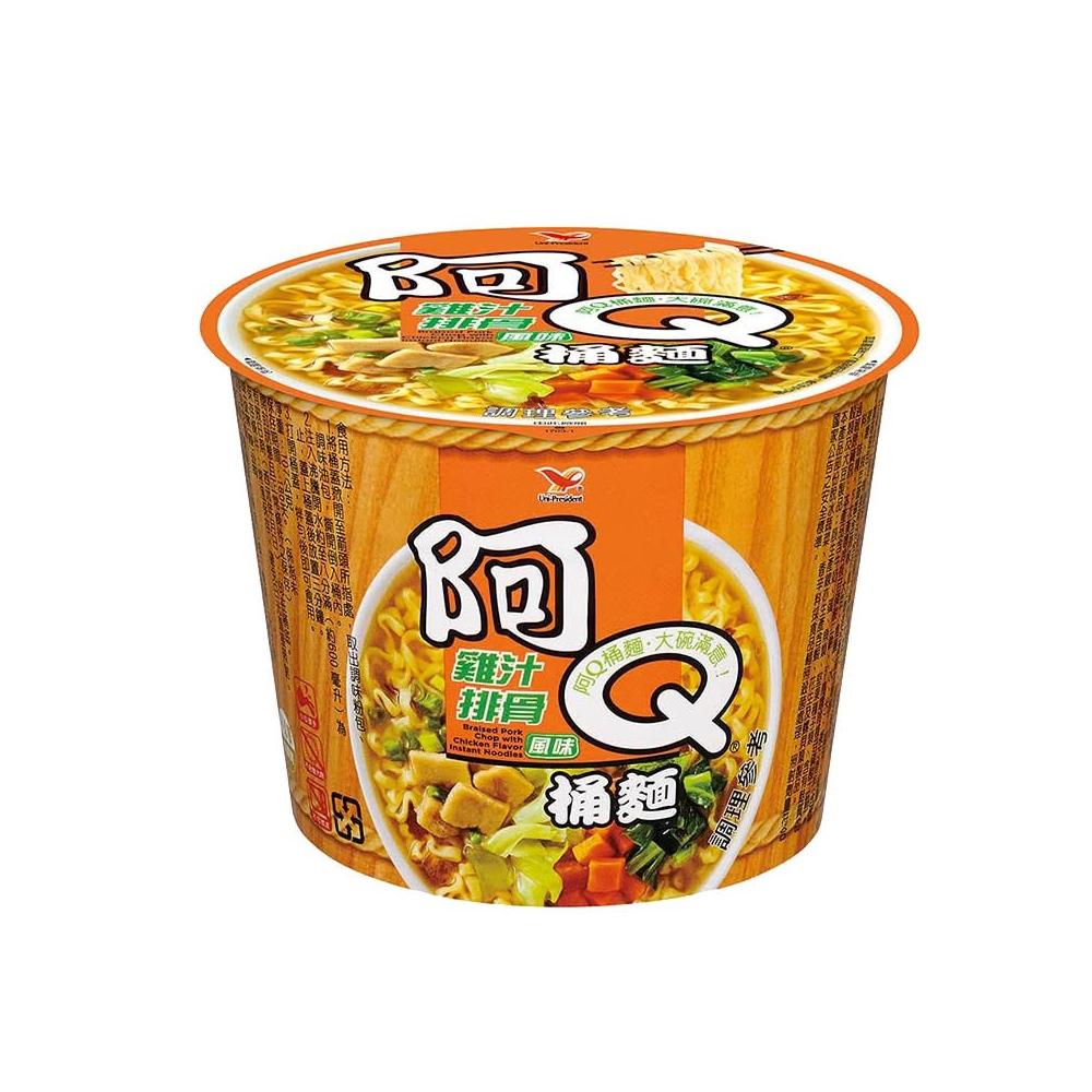 【阿Q桶麵】雞汁排骨風味桶107g*12入/箱
