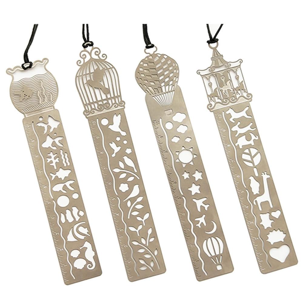 鏤空金屬書籤尺 (書籤 直尺 花邊尺 繪畫尺 塗鴉尺 尺子 畫圖尺 金屬尺 造型尺 文具小物 開學季)