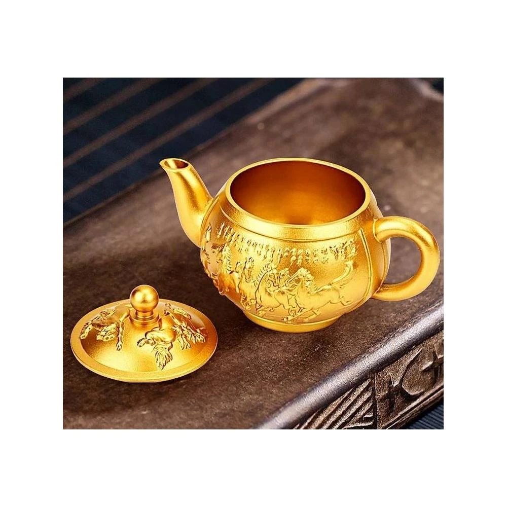 銅器 龍鳳茶壺 酒壺 茶道工芸品 装飾品 置物 銅器 重工 彫刻 龍鳳茶壺 茶杯 茶道具 工芸品 置物 - メルカリ