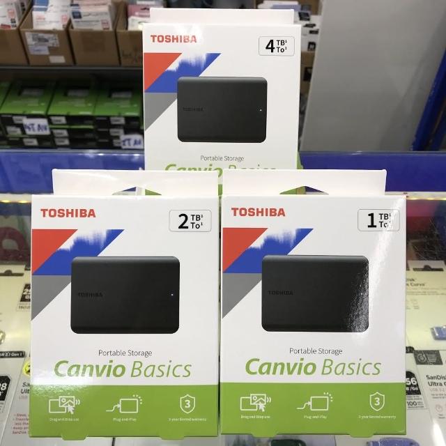 搭 硬碟收納包  Toshiba 東芝 Canvio Basics A5 黑靚潮Ⅴ 4T 4TB 2.5吋 外接式硬碟 行動硬碟 隨身硬碟