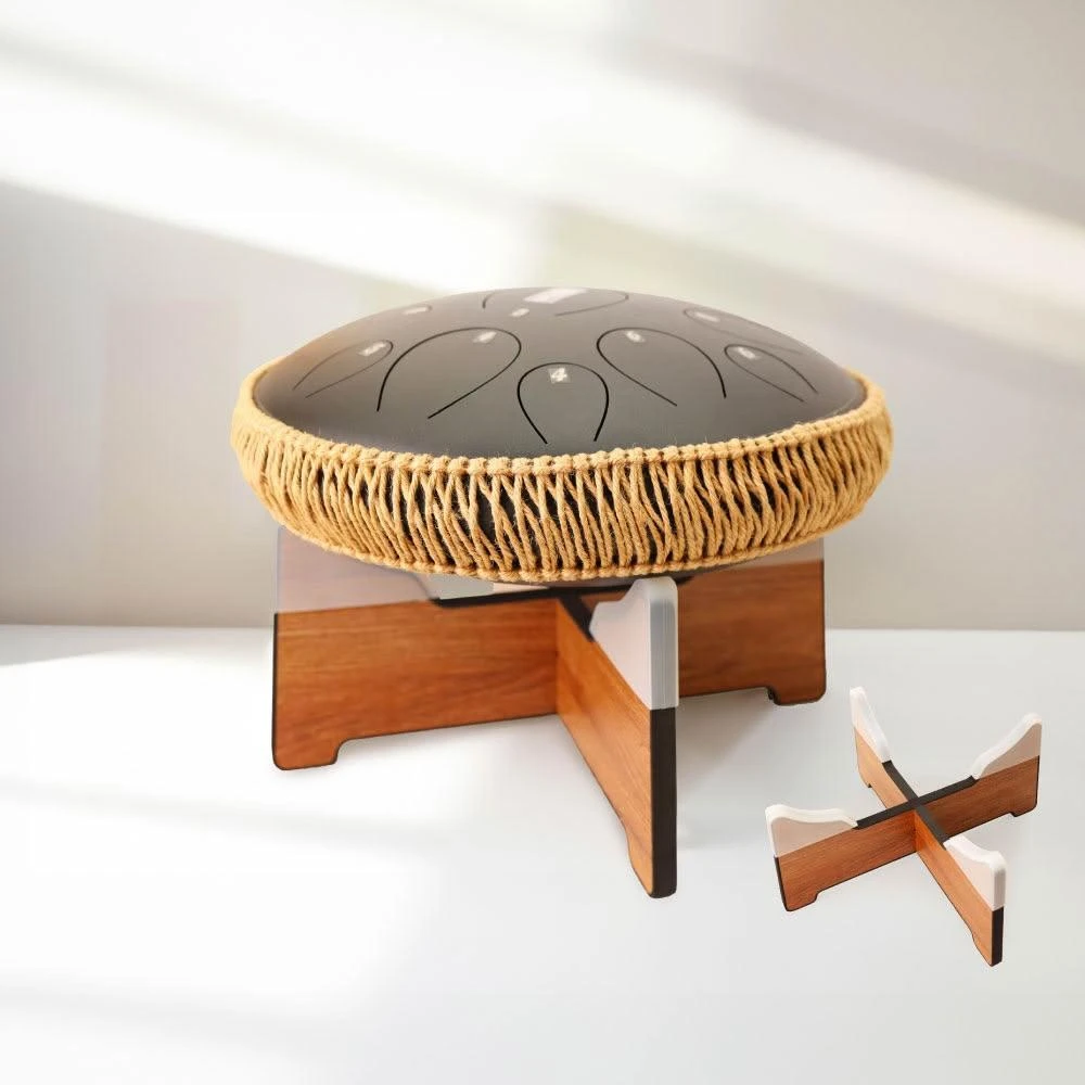 【HLURU 魯儒】空靈鼓支架 大號 (升級款)  空靈鼓桌上型展示架 空靈鼓架 鼓架 拼接 收納方便 輕巧 弦琴音樂