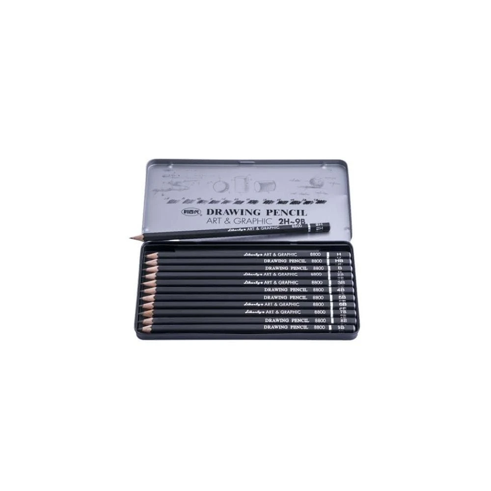利百代 CB-8800 專家用繪圖鉛筆鐵盒裝/12支入