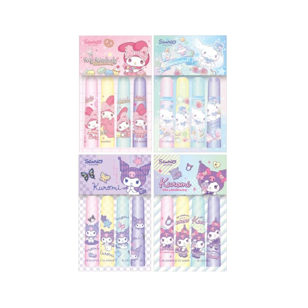 【SANRIO 三麗鷗】鉛筆筆蓋 (4入)-美樂蒂/大耳狗/蝴蝶/鏡子