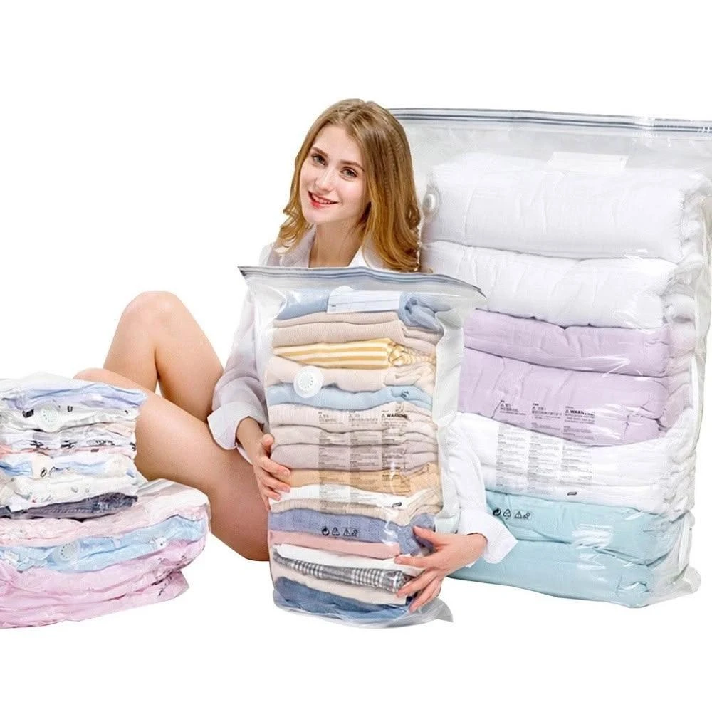 免工具收納袋真空袋壓縮袋手壓真空收納免抽氣壓縮袋真空壓縮袋衣服收納袋棉被收納袋棉被壓縮袋過季收納