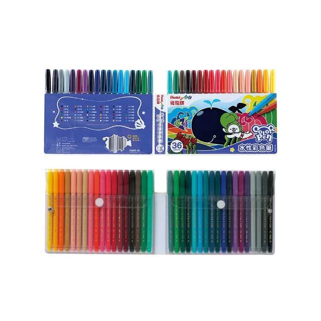 Pentel 飛龍】36色水性細字彩色筆禪繞畫筆塗鴉S3602-36