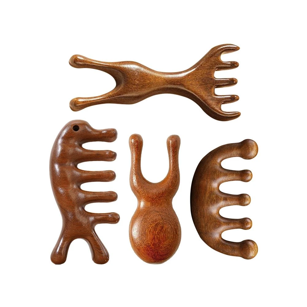 【178小舖】檀木按摩梳 (按摩梳 眼部按摩器 鼻子按摩器 經絡梳 原木梳 頭皮按摩梳 按摩棒 梳子 雙指按摩梳 按摩器)