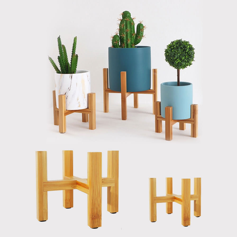 威揚購物】十字花盆架中號盆栽架（14*11公分）(陽臺落地式花架竹