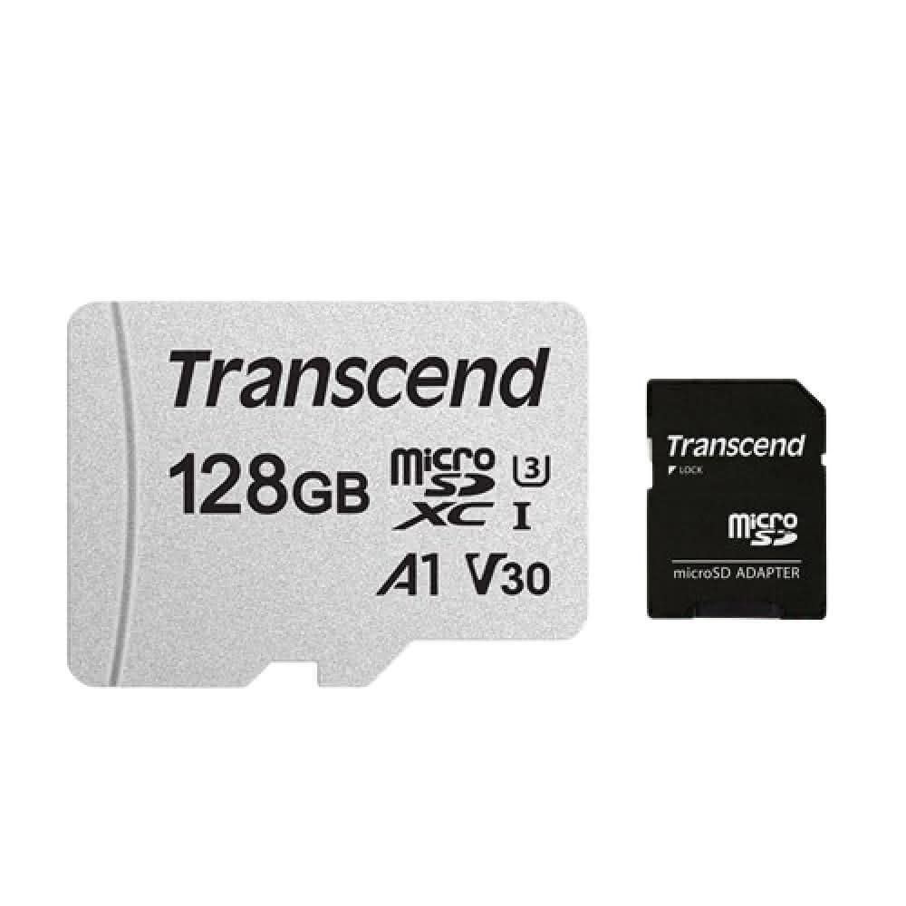 【Transcend 創見】microSDXC 300S 128G 記憶卡 (A1/U3 /V30) 含轉卡