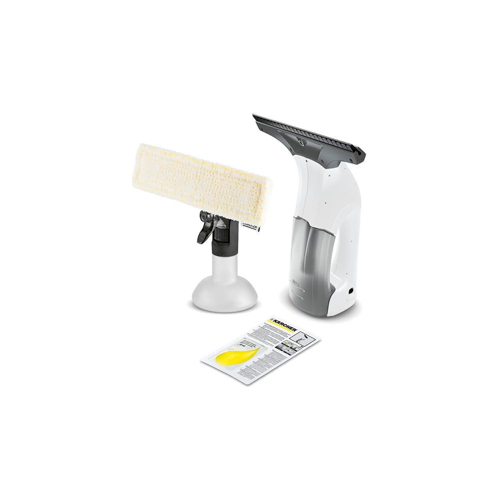 KARCHER 凱馳 WV1 Plus LR 無線窗戶清潔機，結合先進吸水技術，輕鬆去除窗戶汙漬與水痕，無殘留。無線設計提升移動便利性，電池續航力達100分鐘，適合居家或辦公室使用。附LR規格噴瓶與清潔布，高效清潔玻璃、鏡子與瓷磚表面，讓家務更省力。凱馳專業品牌品質保證，是無線窗戶吸水器的首選，快速乾淨無條紋，完美符合追求高效清潔的您！